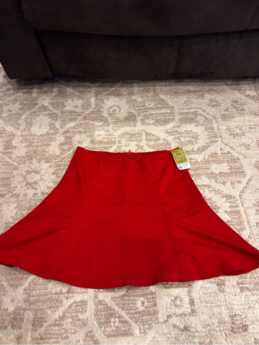 Red Flared Women's Skirt - Unbranded